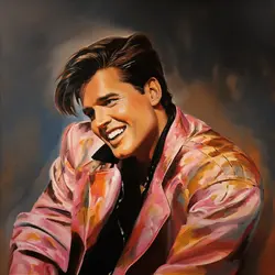 Elvis Presley at 55, 1990 painting
