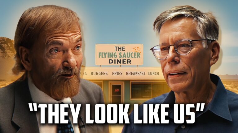 Bob Lazar Meets Travis Walton for the First Time – The Flying Saucer Diner — cover